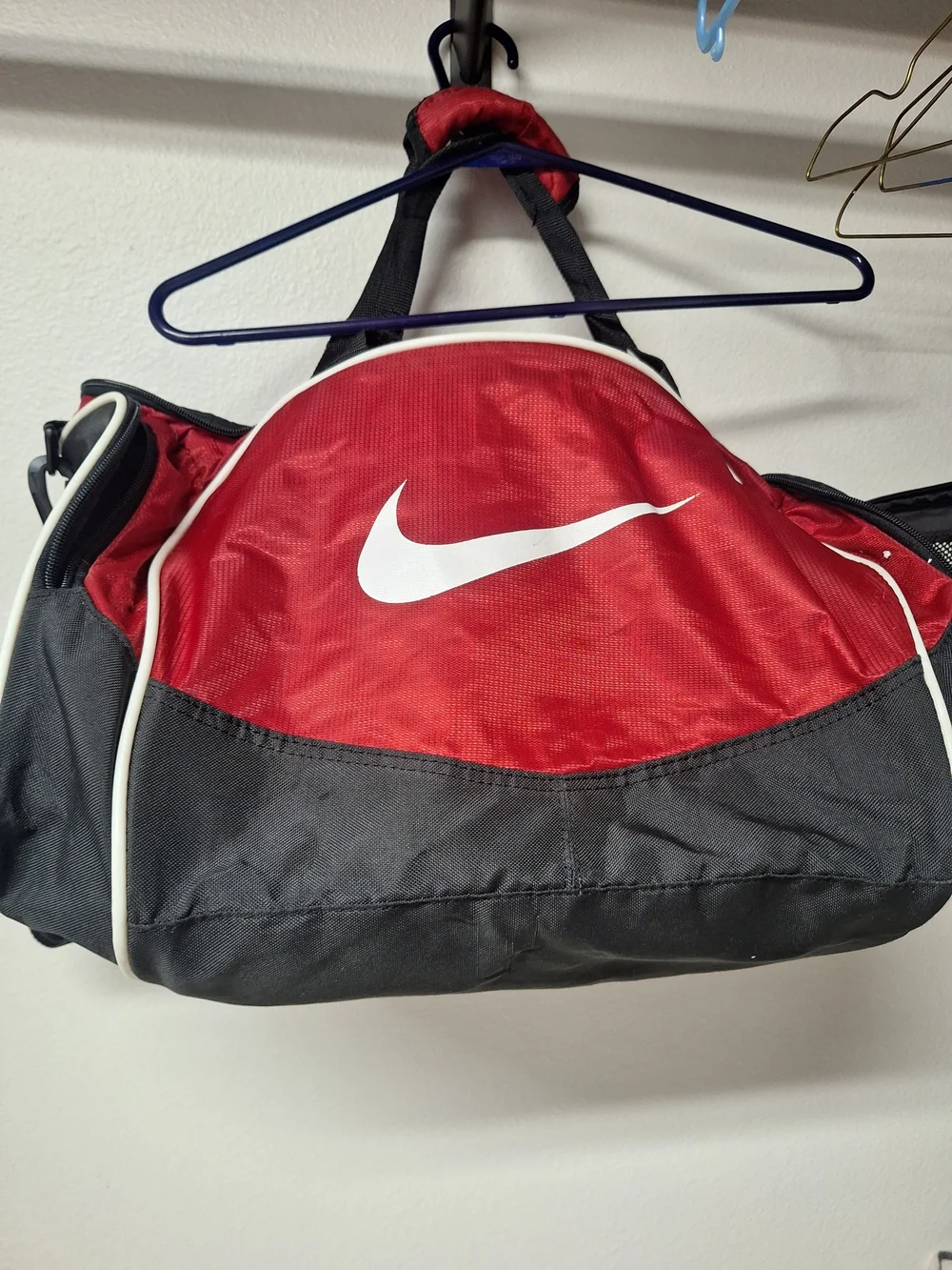 Nike Red and Black Duffel with White Swoosh